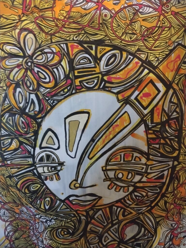 OEUVRE ORIGINALE ACRYLIQUE 73X100CM