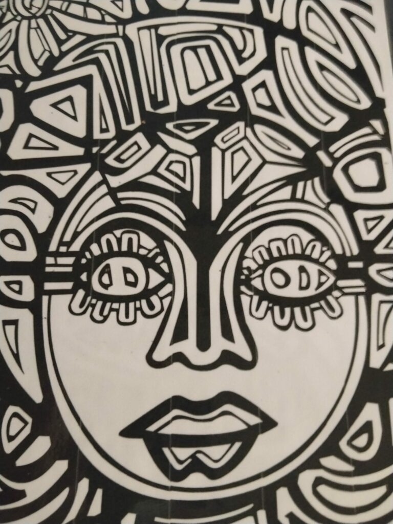 Africain noir et blanc edition A4 PLASTIFIER