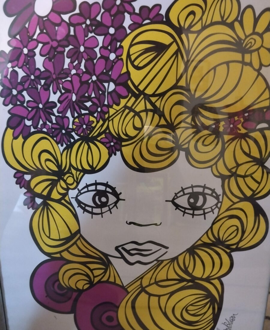 Oeuvre imprimer 88x68cm cadre miroir