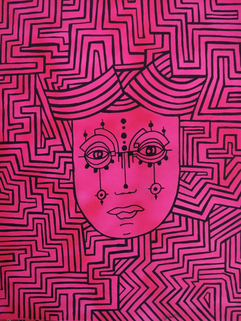 Oeuvre originale acrylique .5x60. cm