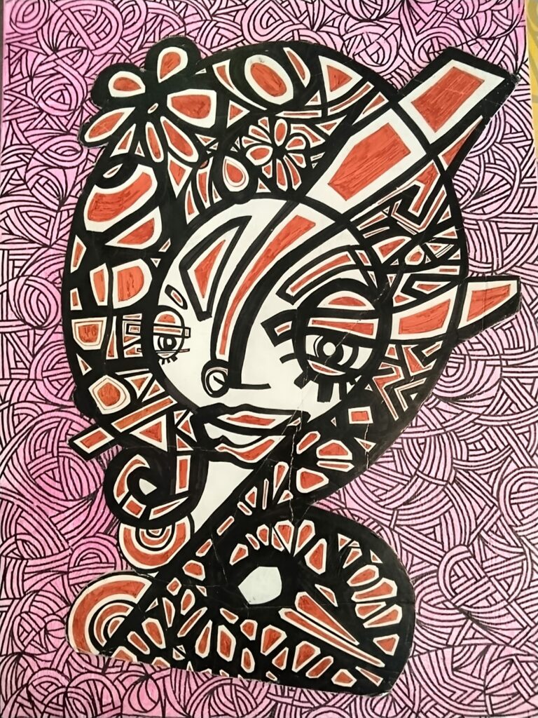 Oeuvre originale acrylique + encre